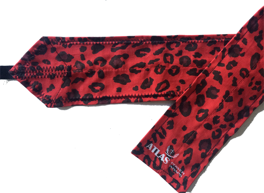 Animal Leopard Red wrist wraps- Thinner fabric